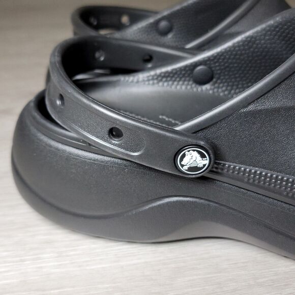 Crocs Women's Baya Platform Clog Slip On Comfort Sandal Shoes Size 11 Black New - Picture 5 of 11